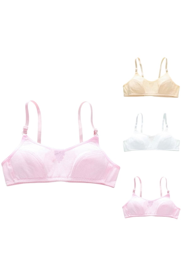 Girls Training Bras,Cami Bra for Girls,Solid Color First Bra for Girls 9-16 Years Seamless Wirefree Comfortable Light Support Camisole