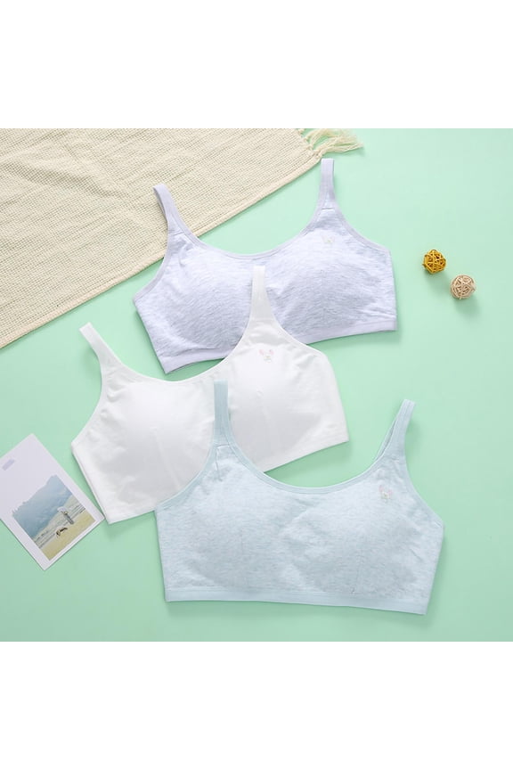 Girls Training Bras,Cami Bra for Girls,Teens First Bralette Wirefree Comfortable Breathable Soft Cup Light Support Seamless Training Bra