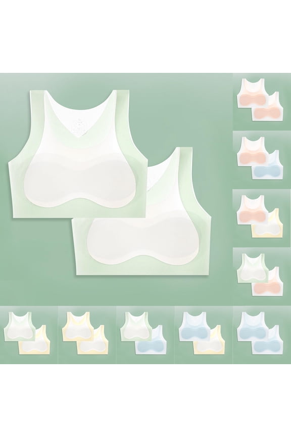 Girls Training Bras,Multi Packs Bra for Girls,Posture Support Bra Multi Packs for Girls 7-14 Years Seamless Wireless Comfortable Training Bralette