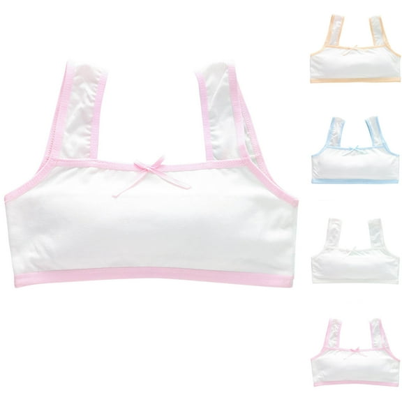 QNANSPI Girls Training Bras,Seamless Bra for Girls,Seamless First Bra for Teens 13-16 Years Wirefree Comfortable Light Support Bralette Camisole
