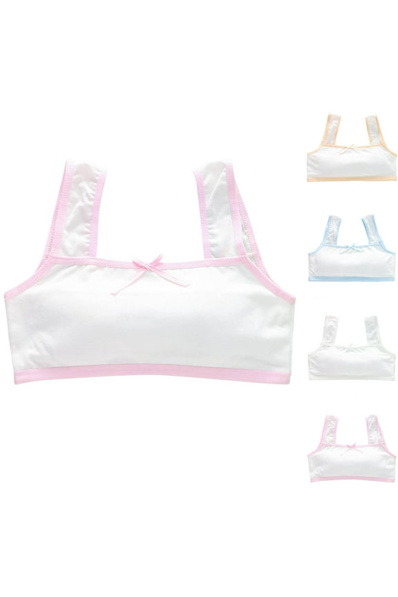 Girls Training Bras,Seamless Bra for Girls,Seamless First Bra for Teens 13-16 Years Wirefree Comfortable Light Support Bralette Camisole