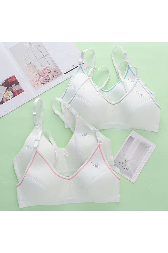 Girls Training Bras,Seamless Bra for Girls,Teens First Bralette Wirefree Comfortable Breathable Soft Cup Light Support Seamless Training Bra