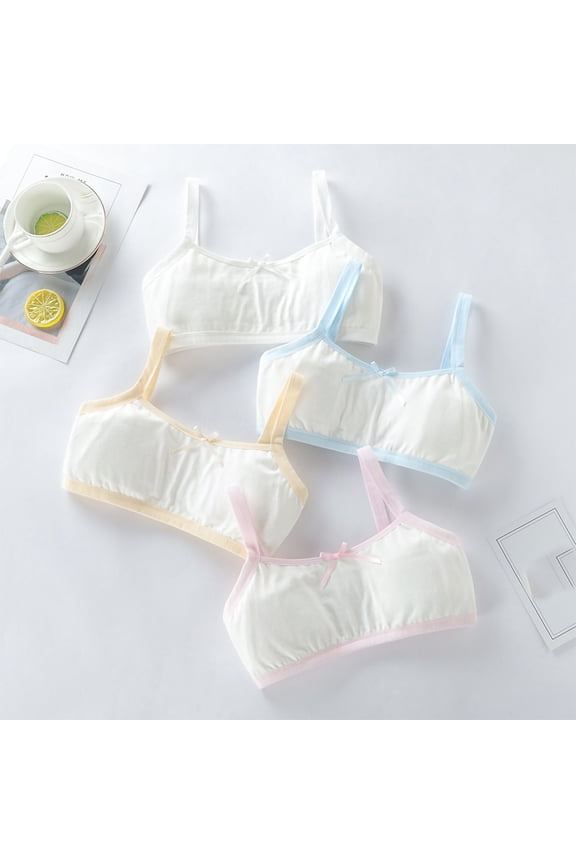 Girls Training Bras,Seamless Bra for Girls,Teens First Bralette Wirefree Comfortable Breathable Soft Cup Light Support Seamless Training Bra