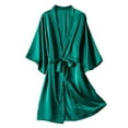 thumbnail image 1 of QNANSPI Long Robes for Women, Summer Robes for Ladies, Loose Short Length Bathrobe Soft Lightweight Loungewear Robe for Women Daily Home Relaxation, 1 of 6