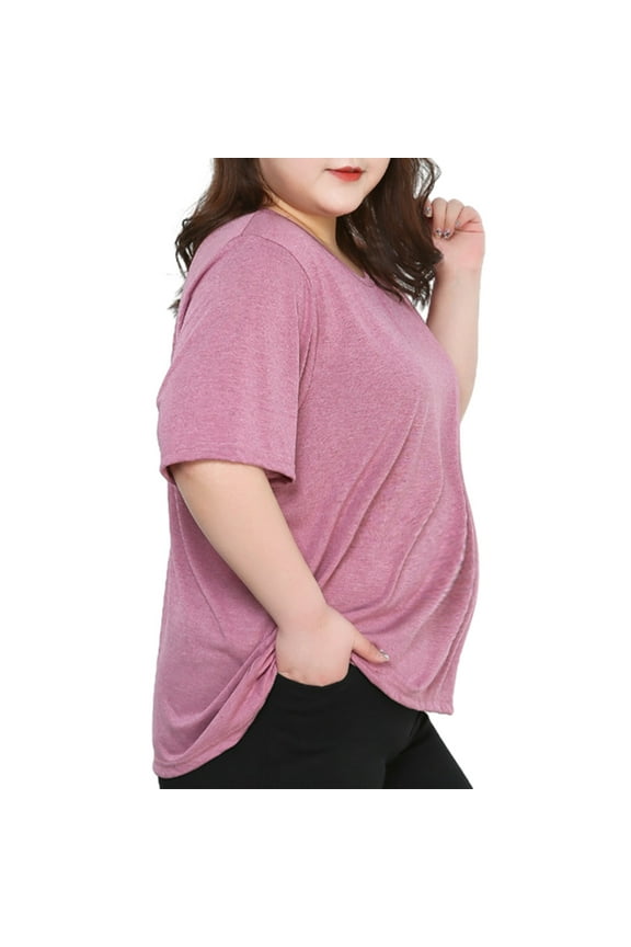 Maternity Tops,Women Plus Size Maternity Shirts,Striped Maternity Tee Short Sleeve Oversized Pregnancy Top
