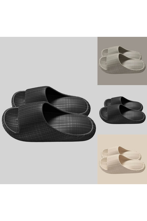 Men's Bathroom Slides with Traction, Shower Slippers Fast Dry for Men, Men's Thick Sole Soft Home Slides with Traction for Bathroom and Indoor Wear Comfortable Slide Slippers