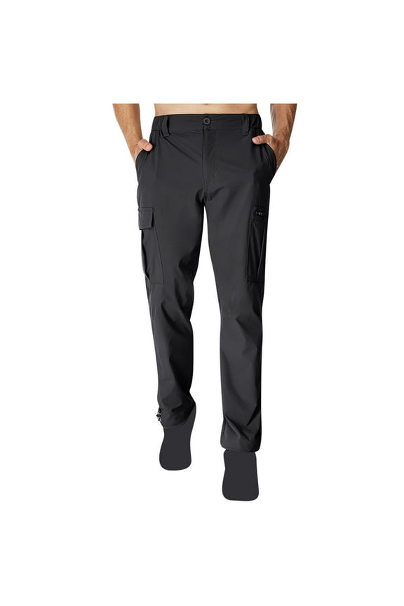 Mens Hiking Pants, Casual Pants for Men, Men's Outdoor Hiking Pants Lightweight Trekking Breathable Solid Color Long Pants