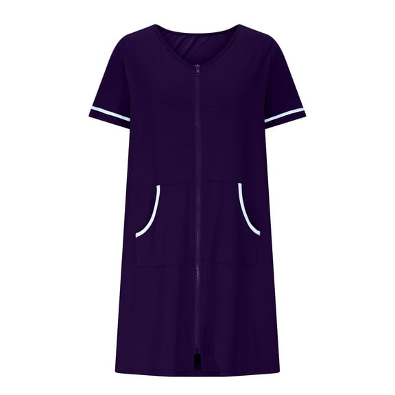 QNANSPI Nightgowns for Women, Womens Sleep Dress, Women's Casual Home Loose Comfortable Short Sleep Dress Nightgown for Women Sleepwear Pajamas