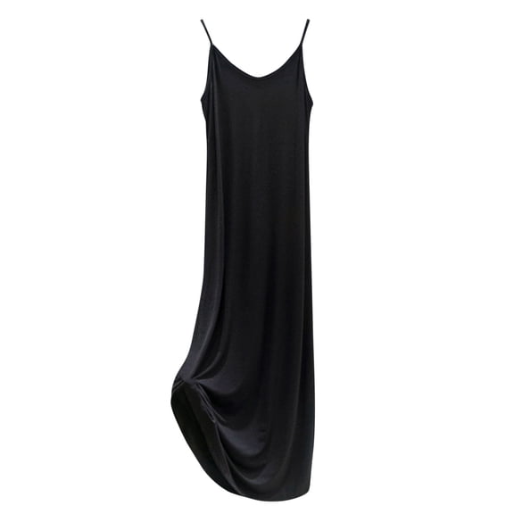 QNANSPI Nightgowns for Women, Womens Sleep Dress, Women's Solid Color Sleeveless Tank Loose Comfortable Ankle Length Sleep Dress