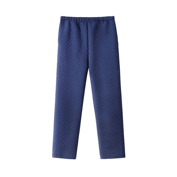 QNANSPI Pajama Pants for Men, Mens Pajama Bottoms, Mens Solid Color Relaxed Fleece Lined Thermal Elastic Waist Pants