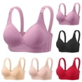 thumbnail image 1 of QNANSPI Seamless Bra for Women,Everyday Bras,Smoothing Wireless Bra Solid Color Back Closure Push Up Support Seamless Full Cup, 1 of 2