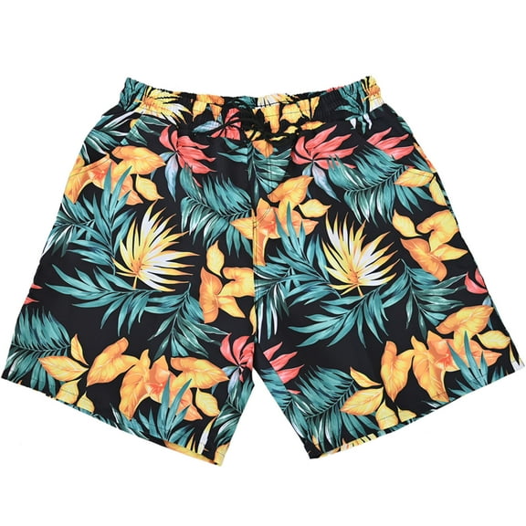 QNANSPI Swimming Trunks for Men, Mens Swim Shorts, Mens Pineapple Print Mid Leg Beach Swim Shorts