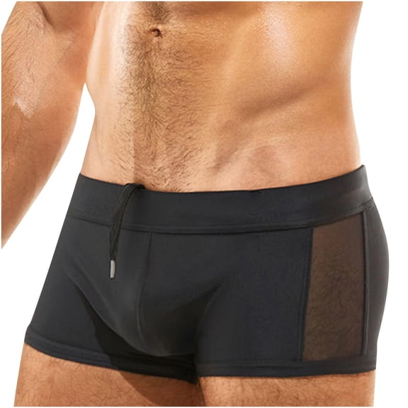QNANSPI Swimming Trunks for Men, Mens Swim Shorts, Mens Sheer Fast Dry Low Waist Swim Briefs