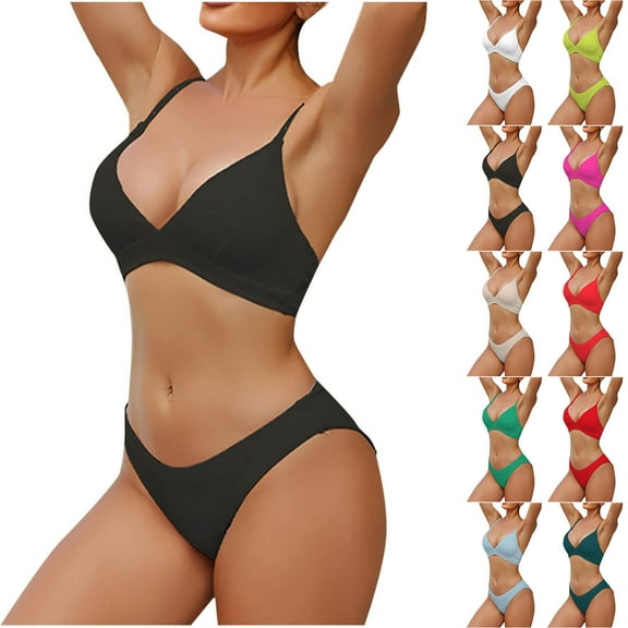 QNANSPI Swimsuit Sets for Women, Womens Swimsuits 2 piece, Womens Conservative 2 Piece Bikini Set