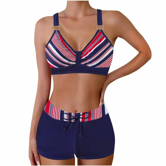 QNANSPI Swimsuit Sets for Women, Womens Swimsuits 2 piece, Womens Plus Size Leopard Print Modern Bikini Set 2 Piece Swimsuit