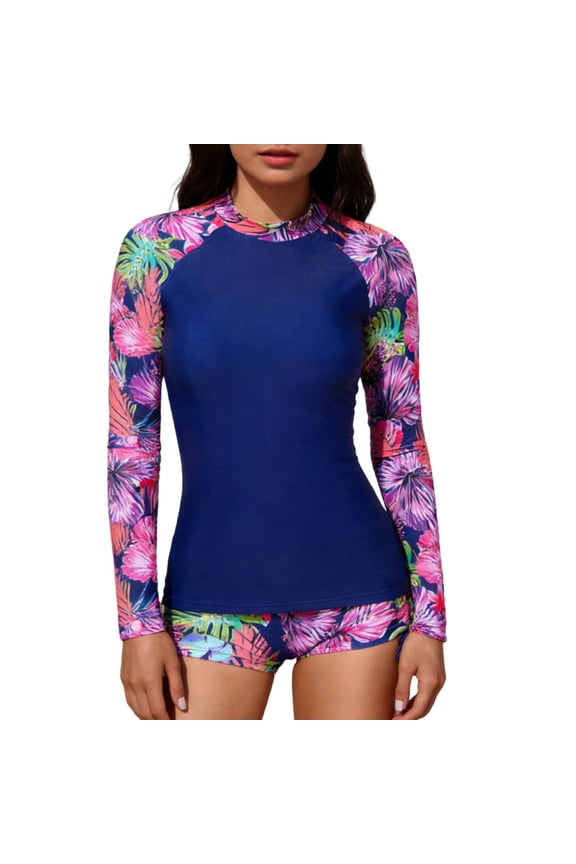 Swimsuit Sets for Women, Womens Swimsuits 2 piece, Womens Surfing Long Sleeve Sport Swimsuit 2 Piece Set with Fast Dry Fabric