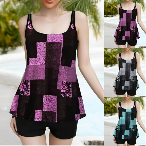 QNANSPI Swimsuit Sets for Women, Womens Swimsuits 2 piece, Womens Swim and Beach Modern Bikini 2 Piece Swimsuit Set