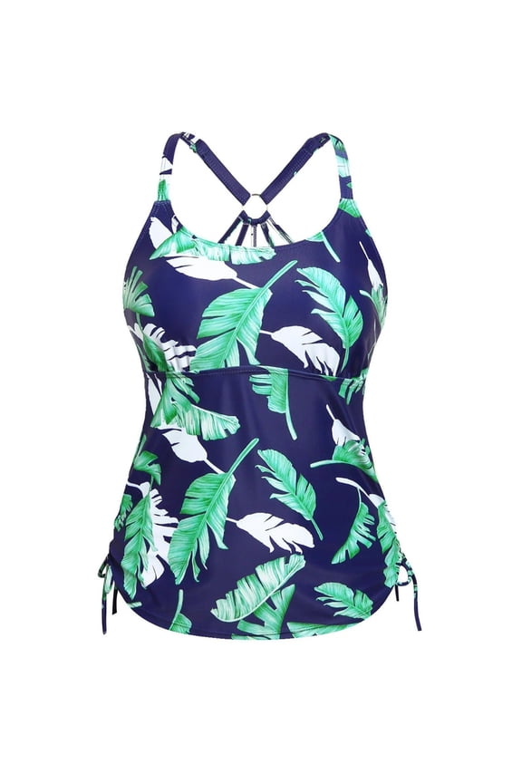 Swimwear Tops for Women, Bikini Tops for Women, Womens Pool and Beach Wear Geometric Print String Detail Bikini Top