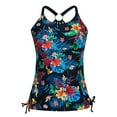 thumbnail image 1 of QNANSPI Swimwear Tops for Women, Bikini Tops for Women, Womens Summer and Vacation Ditsy Print String Detail Swimsuit Top, 1 of 4