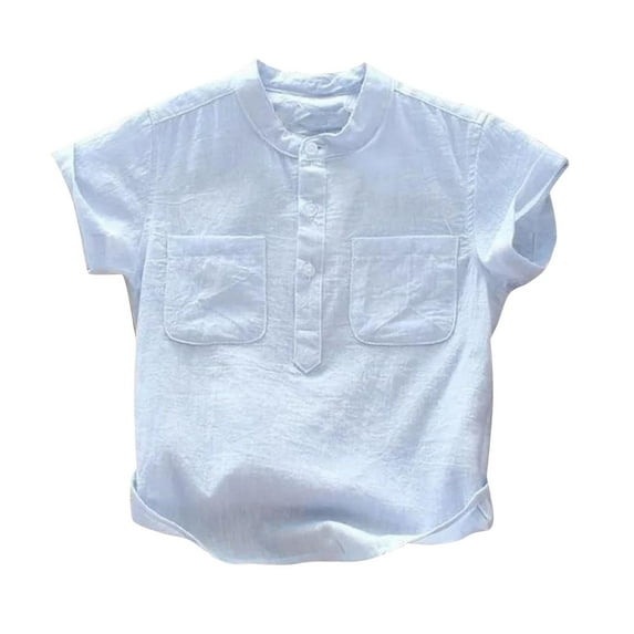 QNANSPI T-Shirts for Boys, Boys Short Sleeve Tops, Boys 1-12 Years Solid Color Thin Short Sleeve Shirt For Summer Casual Base Layer