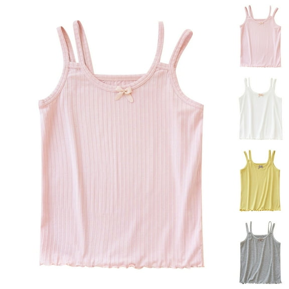 QNANSPI Tank Top for Boys and Girls,Girl's Camisole Tank Tops,Girls' Bras Girls' Developmental Underwear Comfortable and Breathable Underwear
