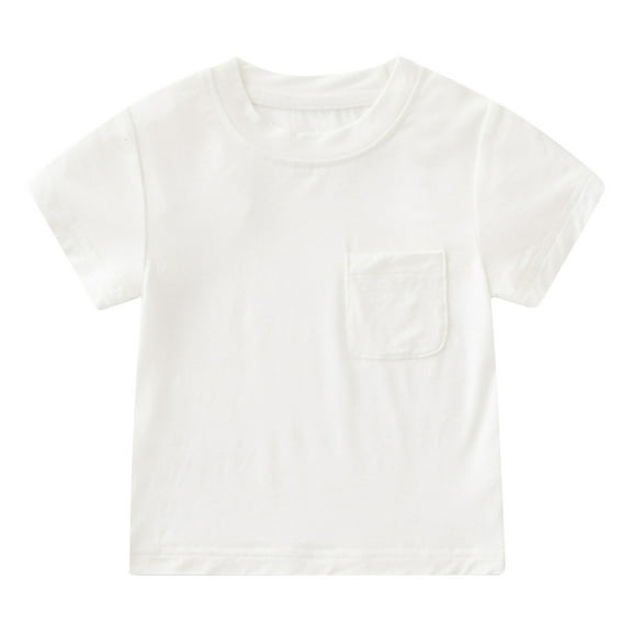 QNANSPI Toddler Girls and Boys Summer Tops,Kids Short Sleeve T-Shirts,Fiber Baby Short Sleeved T-shirt Thin Summer Half Sleeved Baby Summer Outfit Outer Top Baby Clothes