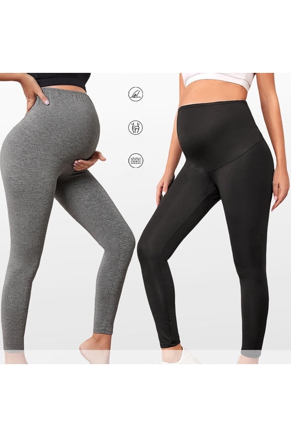 Women Maternity Leggings,Pregnancy Yoga Pants,Pregnant Yoga Leggings Women High Waist Solid Color Over The Belly Support Workout Tights