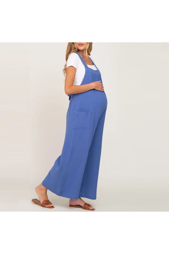 Women Maternity Pants,Maternity Jumpsuit for Women,Women's Casual Easy Solid Color Jumpsuit with Adjustable Straps Overalls for Pregnancy