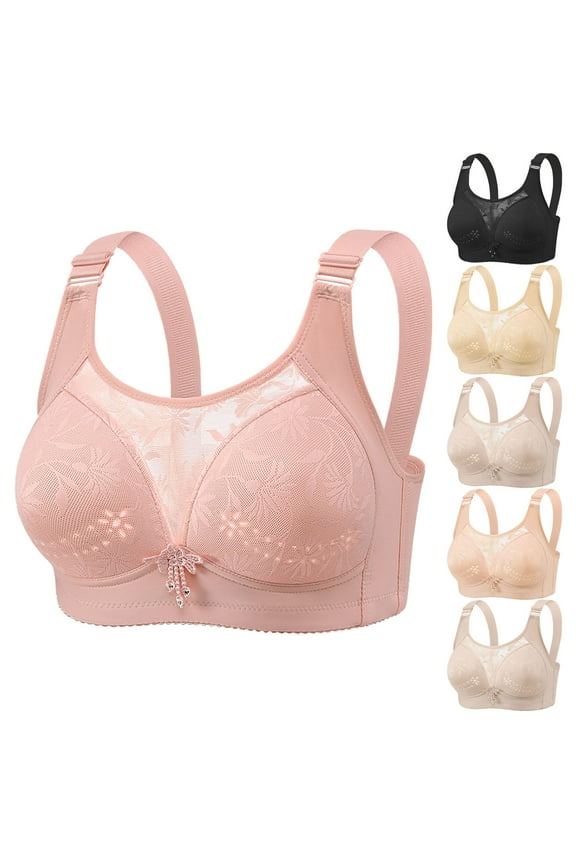 Women's Plus Size Bras,Everyday Bras,Full Cup Seamless Bra for Women Plus Size Wireless No Underwire Comfortable Support Everyday Bra