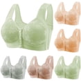 thumbnail image 1 of QNANSPI Women's Plus Size Bras,Front Closure Bra,Maple Leaf Embroidered Bra Front Closure Plus Size Matte Wireless Breathable Comfortable Camisole, 1 of 4