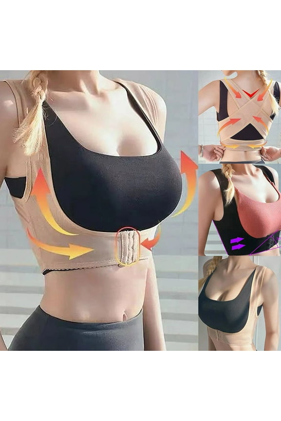 Women's Plus Size Bras,Sports Bras for Women,Back Support Brace Adjustable Straps for Upper Back Pain Relief Comfortable Invisible Under