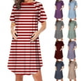 thumbnail image 1 of QNANSPI Women's Short Sleeve Maternity Dress,Plus Size Maternity Dress,Print Nursing Maternity Dress Short Sleeve Round Neck Side Zipper Breastfeeding Gown, 1 of 2