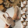 thumbnail image 1 of QNANSPI Women's Wedge Heel Shoes, Summer Casual Footwear for Women, Women Solid Color Closed Toe Perforated Fashion Wedge Thick Heel Slide Footwear For Summer Shoes, 1 of 6