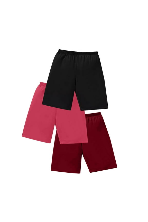 Womens Casual Shorts, Shorts for Women, Women's 3 Pack Casual Home Shorts Solid Color for Home Relaxation Light Activities and Outdoor Errands