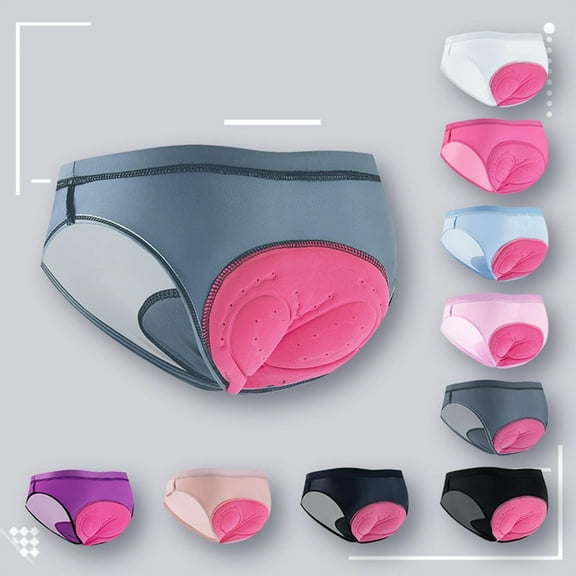 QNANSPI Womens Underwear Briefs, Underwear for Women, Womens Bicycle Riding Underwear with Silicone Pad Sweat Wicking Breatheable Hip Protection Briefs for Ladies