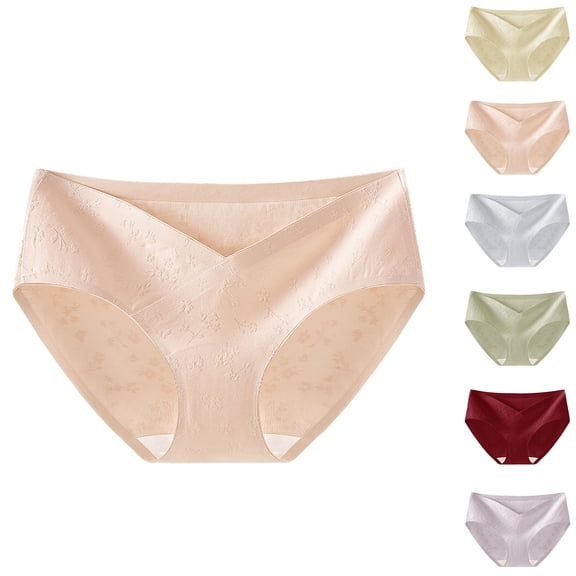 QNANSPI Womens Underwear Briefs, Underwear for Women, Ladies Low Waist Seamless Underwear Breatheable Stretch Hip Lifting Safety Briefs Panties