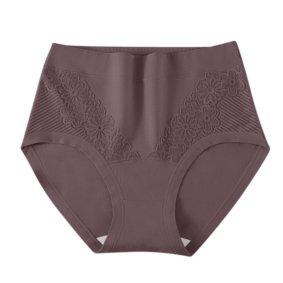 QNANSPI Womens Underwear Briefs, Underwear for Women, Womens Breatheable High Waist Lace Print Briefs Panties for Ladies