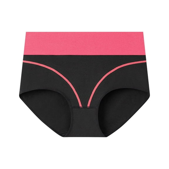 QNANSPI Womens Underwear Briefs, Underwear for Women, Womens Solid Color Mid Waist Safety Shorts Period Panties Breathable Ladies Underwear