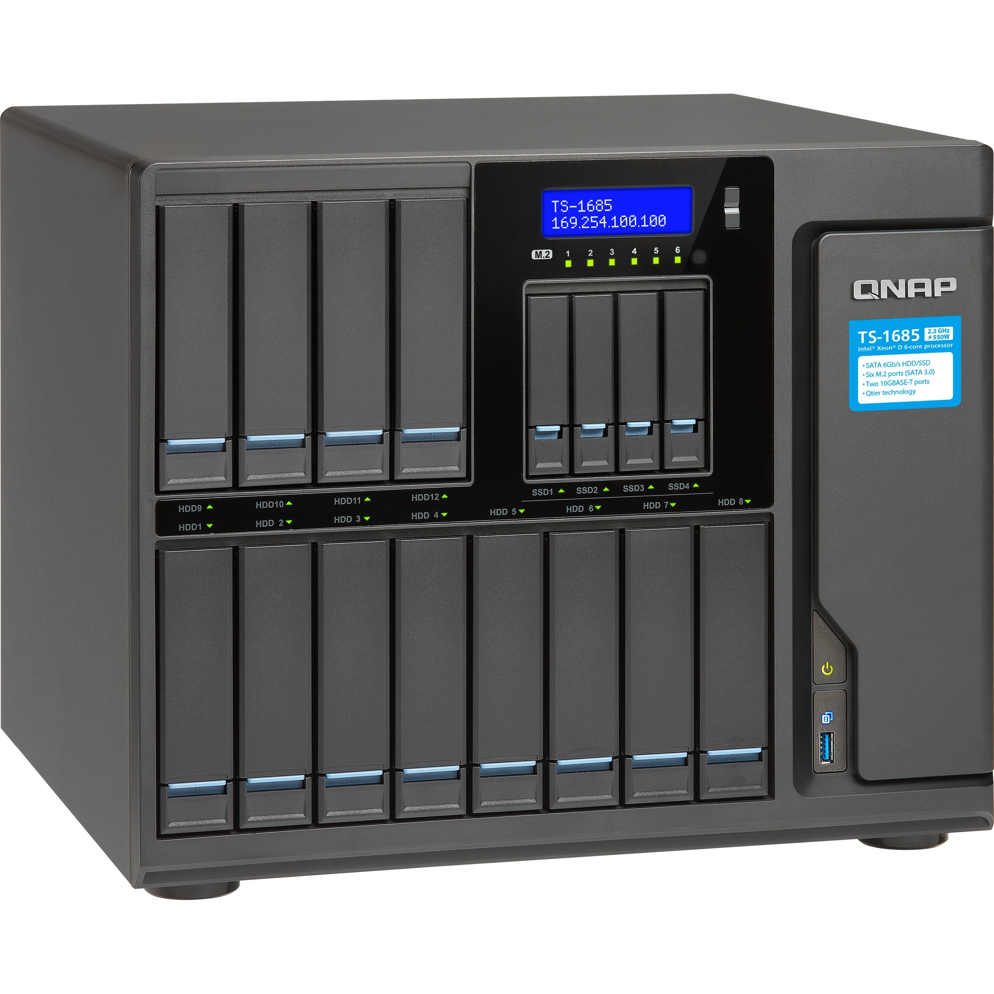 QNAP 16TB TS-464 4-Bay NAS Array (4 x 4TB) TS-464-8G-44W-US B&amp 