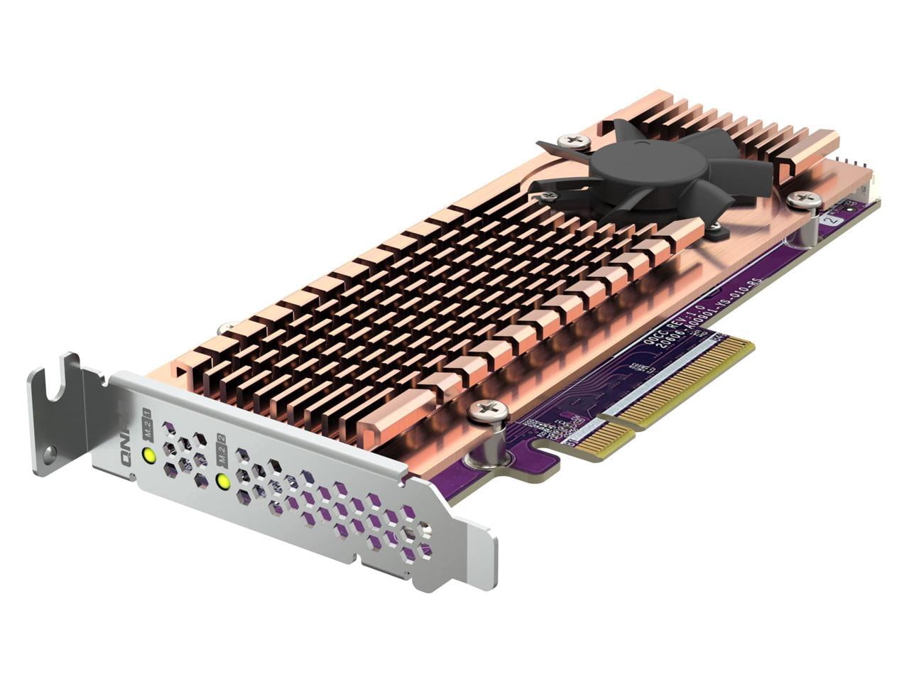 QNAP QM2-2P-384A Dual M.2 PCIe SSD Expansion Card, Supports up to