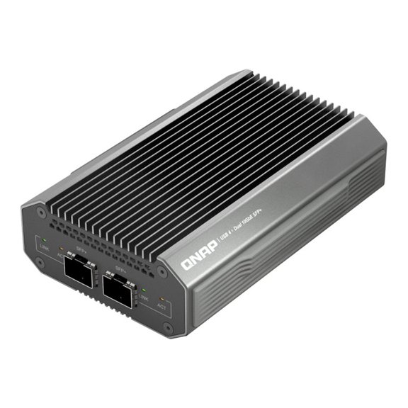 QNAP QNA-UC10G2SF - Network adapter - USB4 / Thunderbolt 4 - 10 Gigabit SFP+ x 2