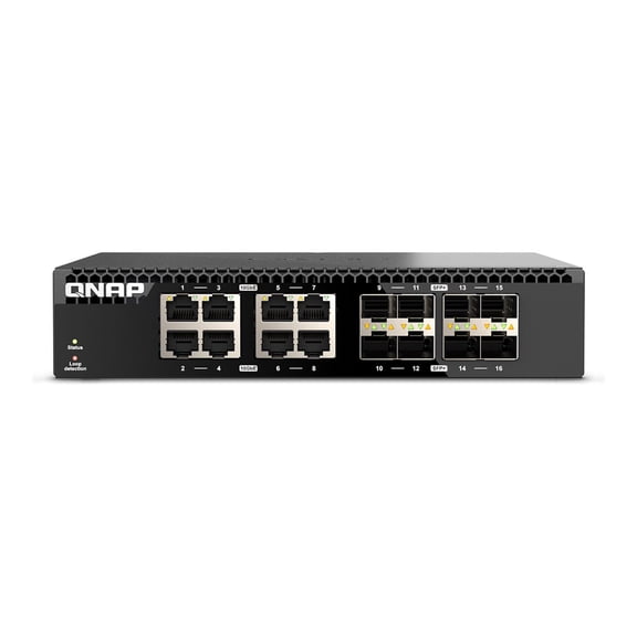 Qnap Half-rackmount Switch Qsw-3216r-8s8t-us 16 Port Unmanaged Switch 8 Port O