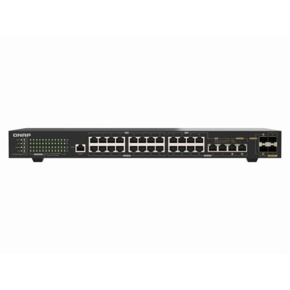 QNAP QSW-M2130P-2C2S26T-US QNAP RACKMOUNT L2 MANAGED SWITCH, 24X 2.5GBE RJ45 POE + 2X 10GBE RJ45 + 2