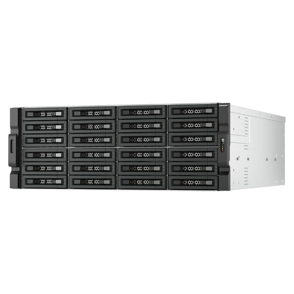 QNAP TL-R2400PES-RP Drive Enclosure SATA/600, SATA/300, Mini-SAS HD Host Interface, 4U Rack-mountable