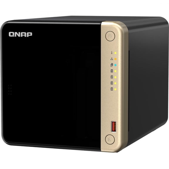 QNAP Turbo NAS TS-464-8G SAN/NAS Storage System - 1 Celeron N5095 Quad-core (4 Core) - 4 x HDD Supported - 0 x HDD Installed - 4 x SSD Supported - 0 x SSD Installed - 8 GB RAM DDR4 SDRAM - Serial A...