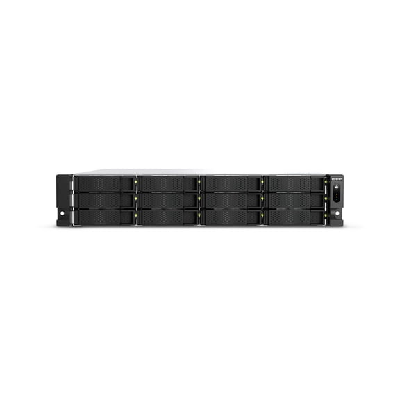 QNAP TS-H1277AXU-RP-R5-16G-US 2U 12-Bay QTS hero NAS, AMD Ryzen 5 7000 series,16GB DDR5 non-ECC RAM, 550W redundant