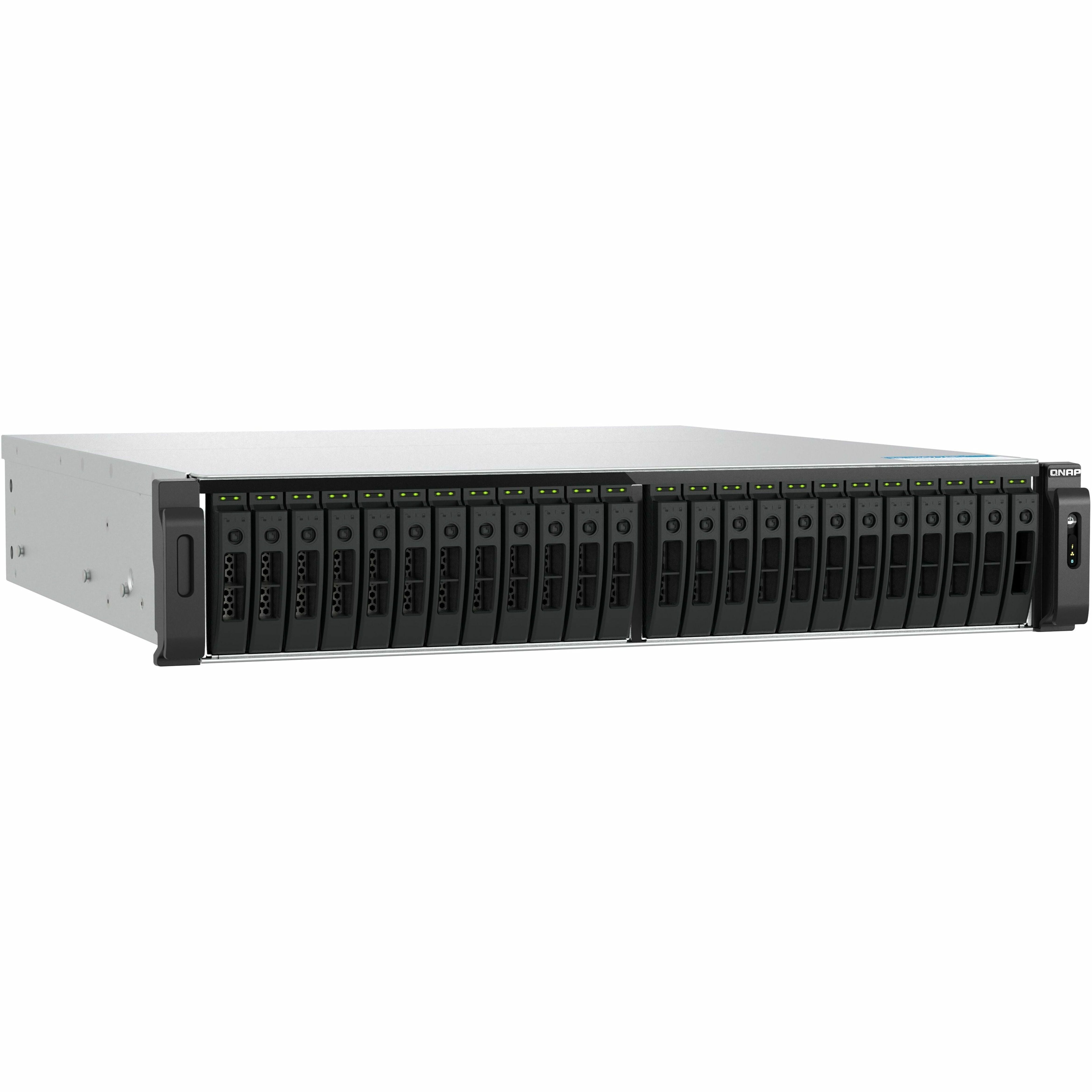 QNAP TS-H3077AFU-R7-64G-US 2U 30-bay 2.5" SATA 6Gbps all-flash NAS, AMD Ryzen 7 7000 series, 64GB DDR4 non-ECC RAM