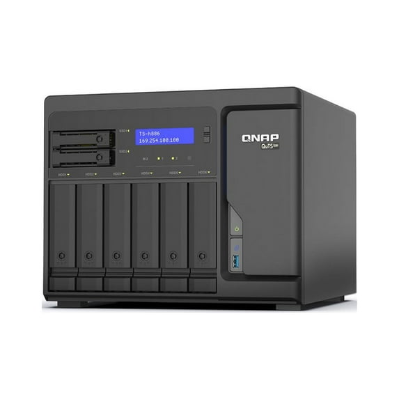 QNAP TS-h886 - NAS server - 8 bays - SATA 6Gb/s - RAID 0, 1, 5, 6, 10, 50, JBOD, 60 - RAM 8 GB - 2.5 Gigabit Ethernet - iSCSI support