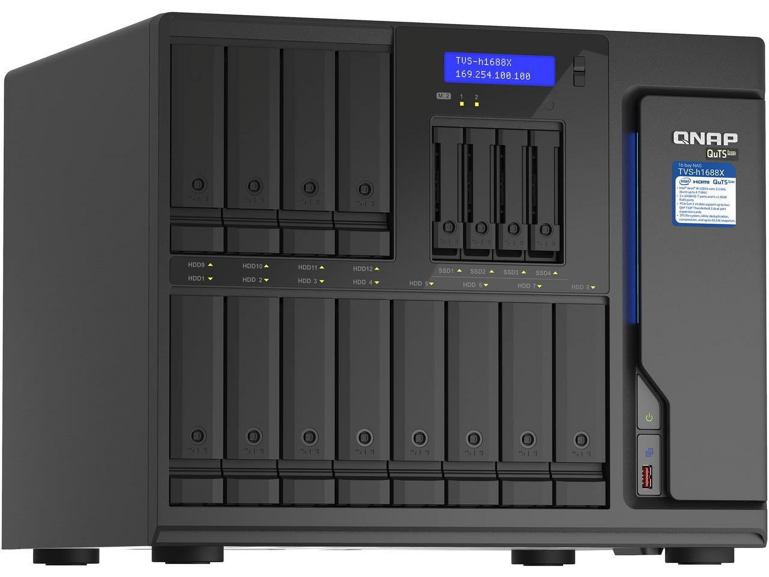 QNAP TVSH1688XW125032GUS Diskless System Network Storage