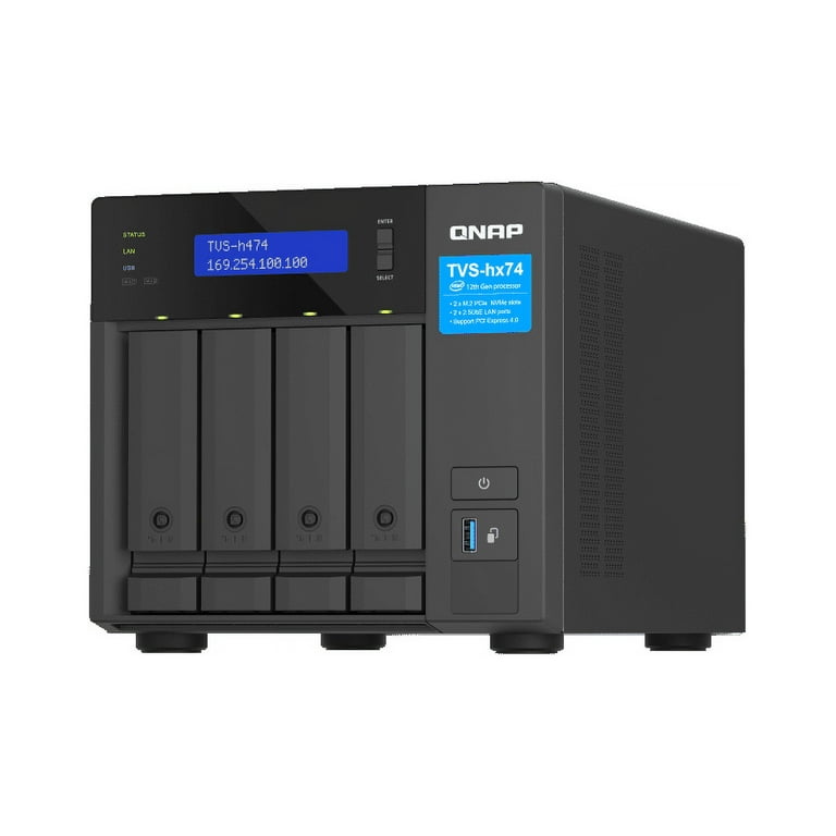 QNAP TVS-H674 NAS server bays SATA 6Gb/s RAID JBOD, 0,